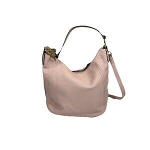 Michael Kors Leather Hobo Bag Pink Pebbled Shoulder Crossbody Purse